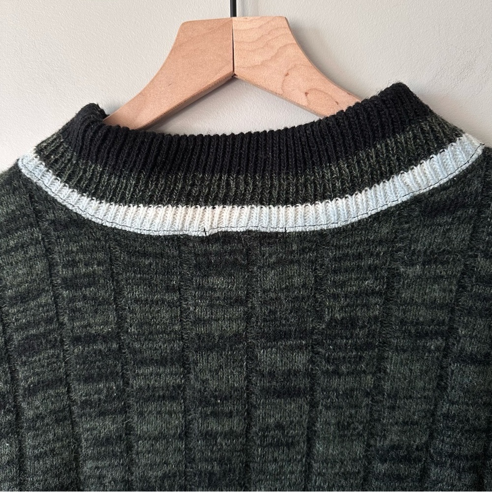 Milwaukee Knits Vintage 50s 60s  Sz M Wool Orlon Sweater Pockets Cricket Vneck - Picture 15 of 15